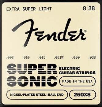 Snaren voor elektrische gitaar Fender Super 250's Extra Super Light Snaren voor elektrische gitaar - 1