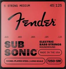 Struny pre 5-strunovú basgitaru Fender Super 7250 45-125 Struny pre 5-strunovú basgitaru (Ako nové)