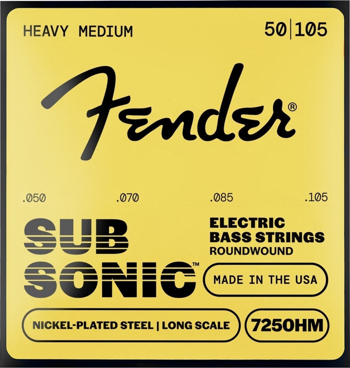 Snaren voor basgitaar Fender 7250HM Bass Strings 50-105 Snaren voor basgitaar