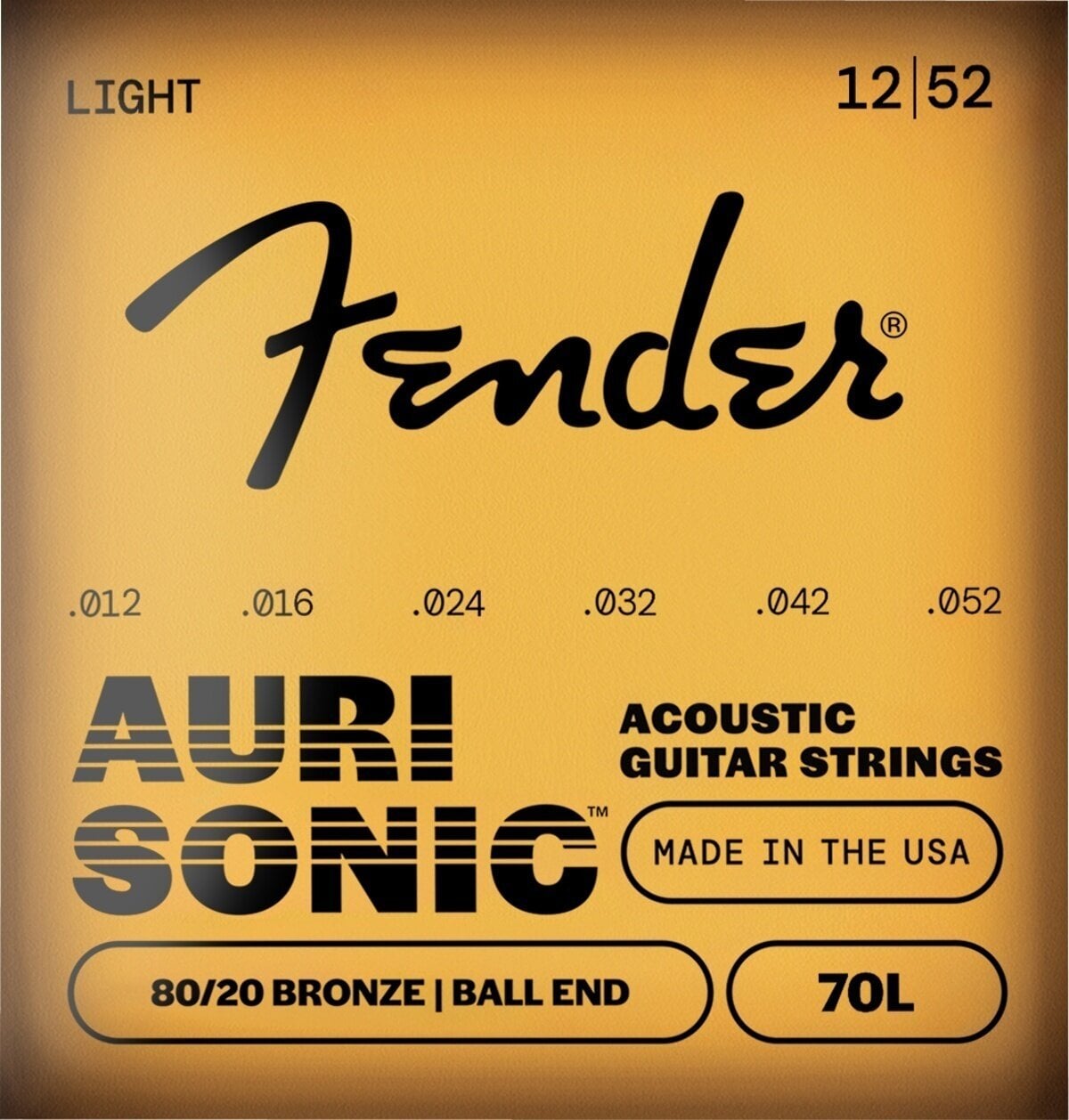 Struny pre akustickú gitaru Fender Bronze 12-52 Struny pre akustickú gitaru