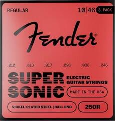 Χορδές για Ηλεκτρική Κιθάρα Fender 250R Electric Nickel Plated Steel Ball End 10-46 3 pack Χορδές για Ηλεκτρική Κιθάρα