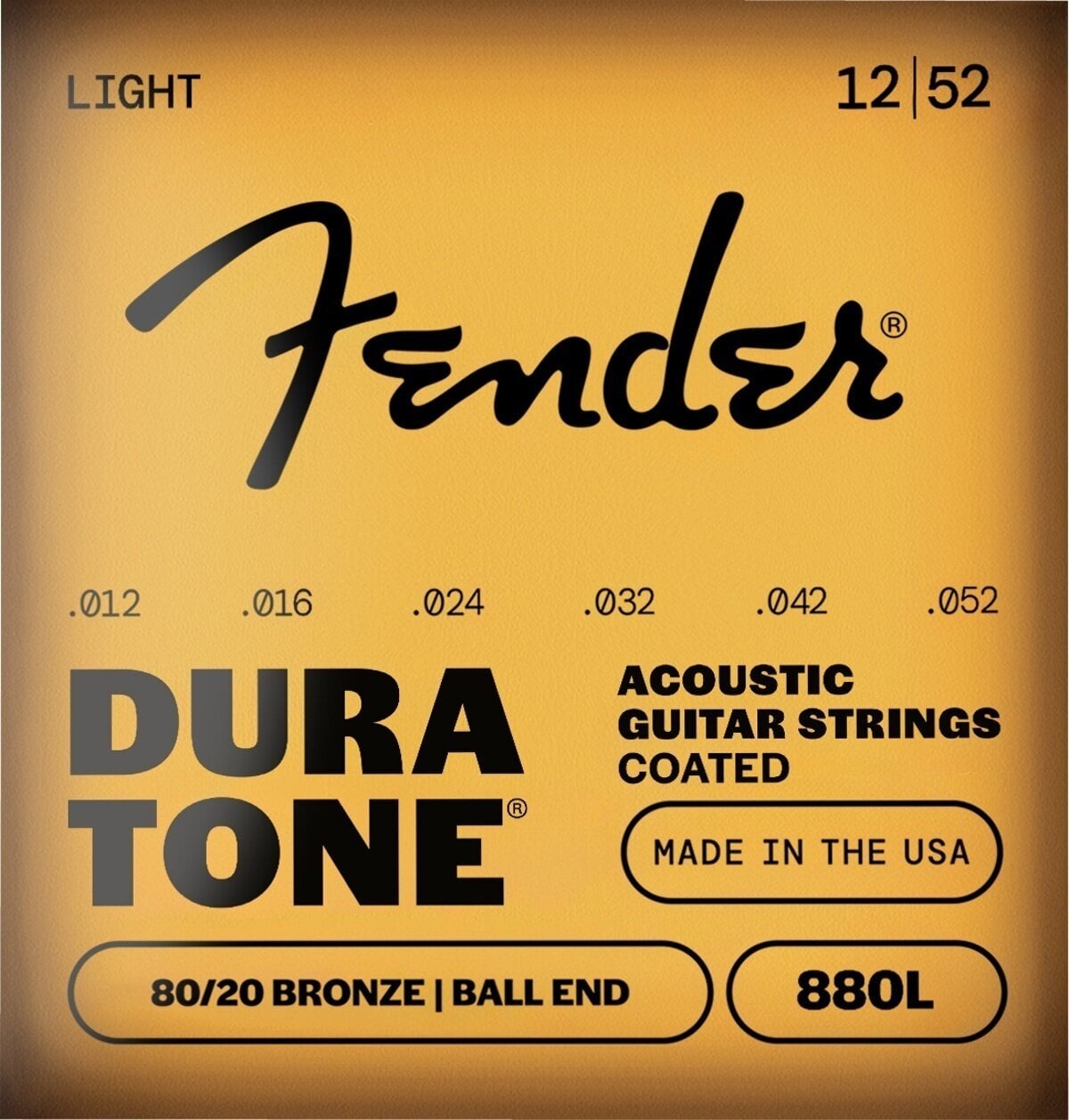 Struny pre akustickú gitaru Fender Dura Tone 880L 80/20 12-52 Struny pre akustickú gitaru