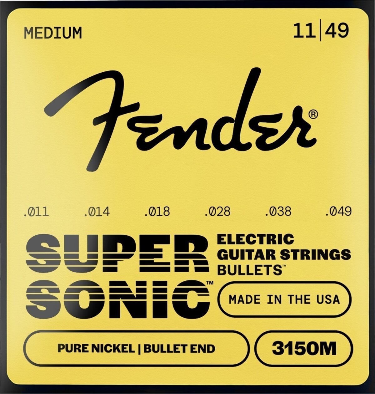 E-ģitāras stīgas Fender Original Bullet 3150M Pure Nickel 11-49