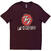 Camiseta de manga corta Foo Fighters Albums Symbols (Back Print) Maroon Red M Camiseta de manga corta