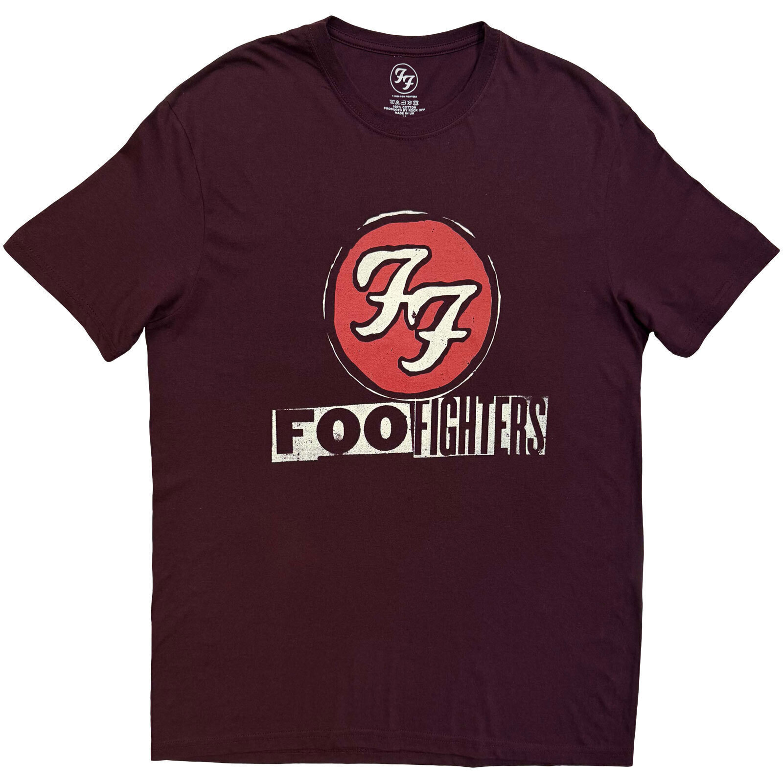 Tričko Foo Fighters Albums Symbols (Back Print) Maroon Red S Tričko