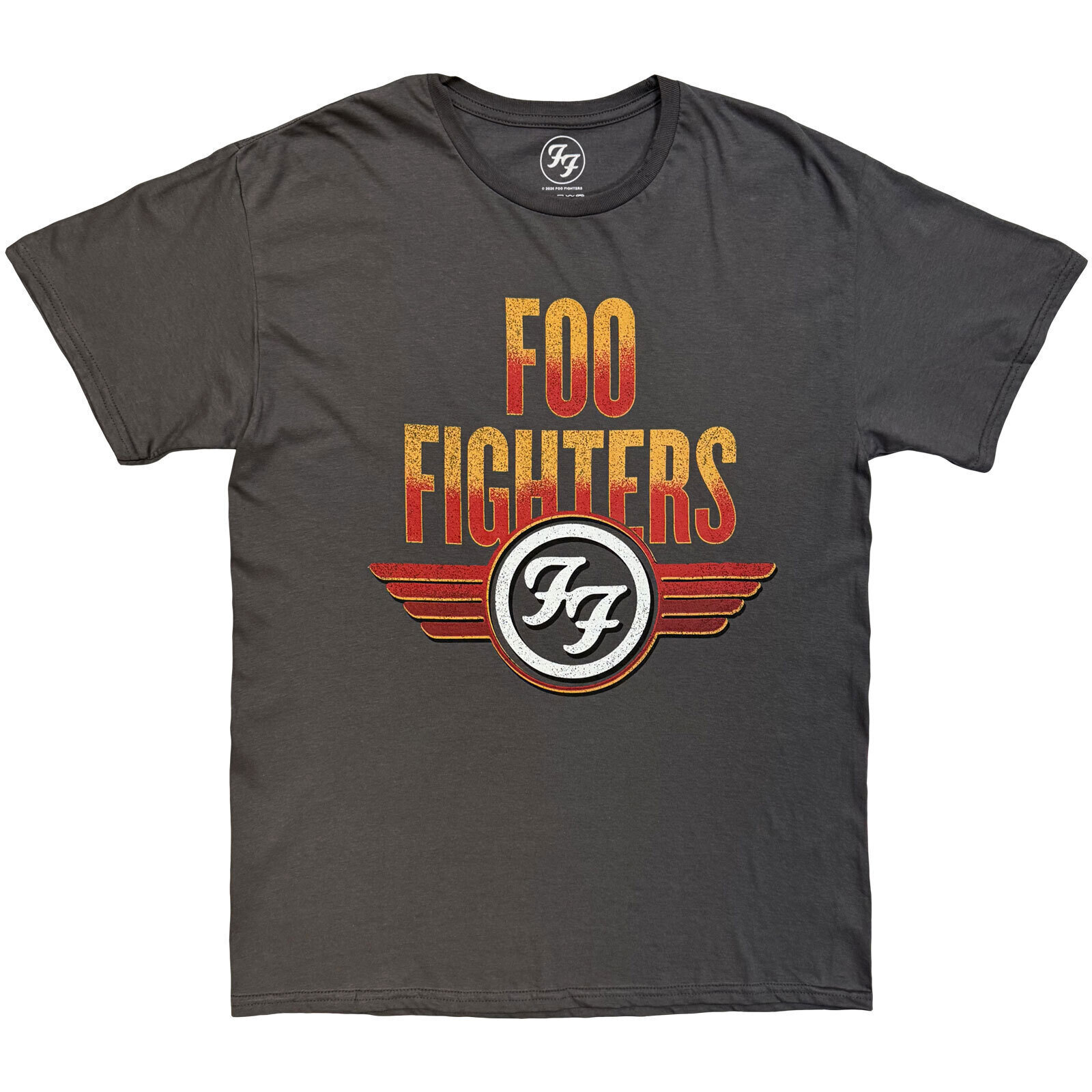 Tričko Foo Fighters Wings (Back Print) Charcoal Grey S Tričko