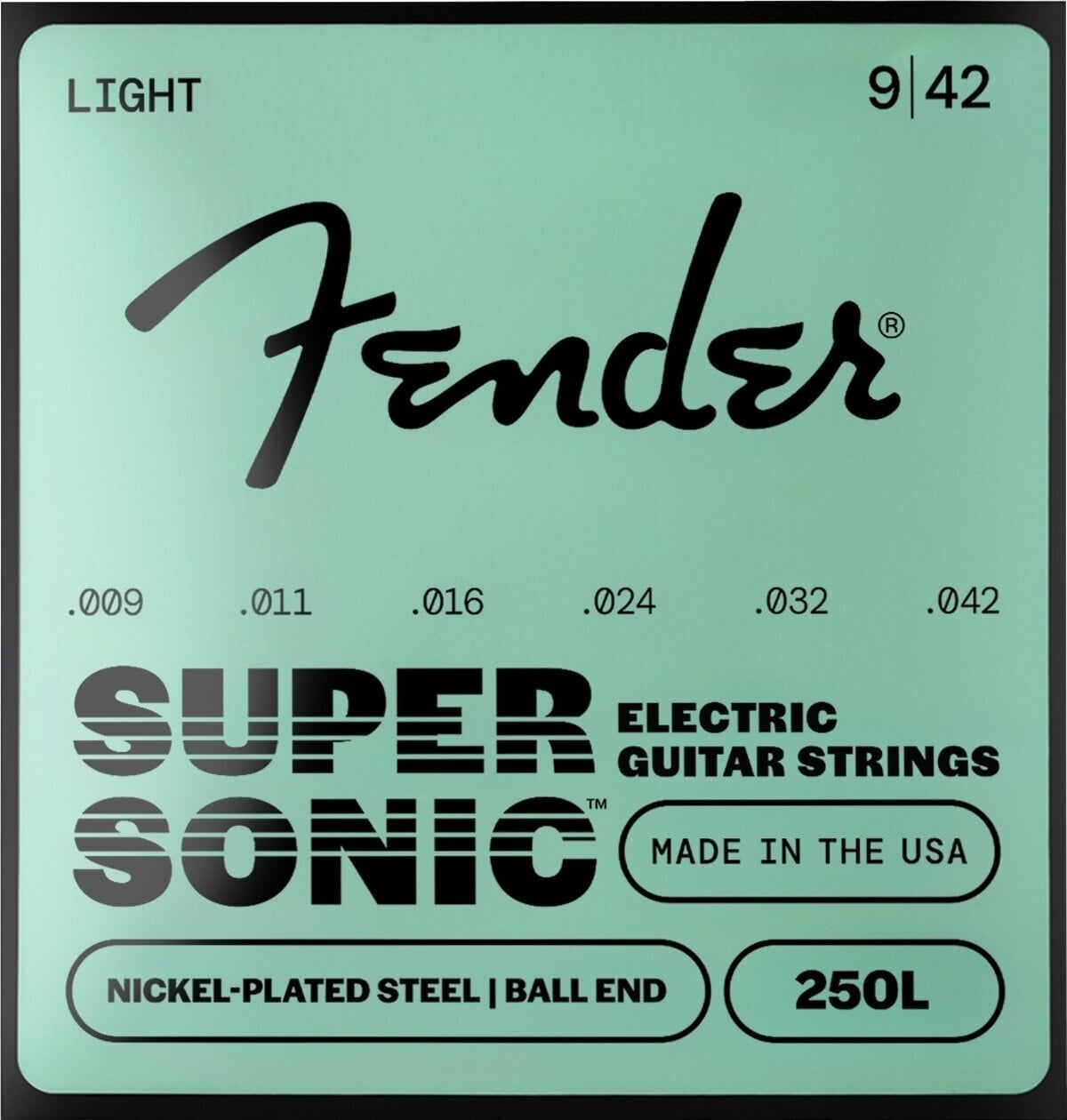 Struny pre elektrickú gitaru Fender 250L 9-42 3 pack Struny pre elektrickú gitaru