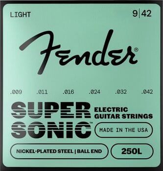 Struny pre elektrickú gitaru Fender 250L 9-42 3 pack Struny pre elektrickú gitaru - 1