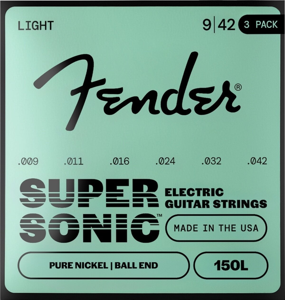 Corzi chitare electrice Fender 150L 9-42 3 Pack Corzi chitare electrice (Ca nou)