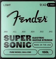 Cordes pour guitares électriques Fender 150L 9-42 3 Pack Cordes pour guitares électriques (Comme neuf)