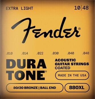 Struny pre akustickú gitaru Fender 880XL 80/20 Dura-Tone 10-48 Struny pre akustickú gitaru - 1