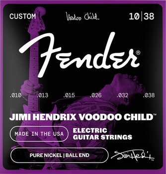 E-ģitāras stīgas Fender Hendrix Voodoo Child Ball End Nickel 10-38 - 1