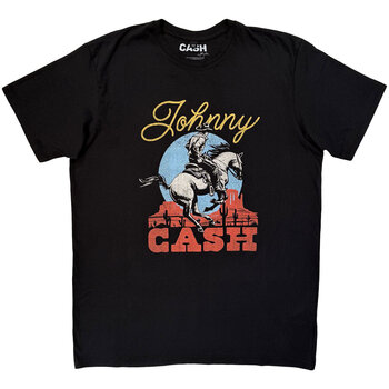 T-skjorte Johnny Cash Cowboy Black S T-skjorte - 1