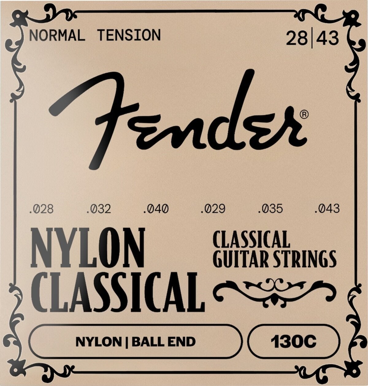 Struny Nylonowe do Gitary Klasycznej Fender Nylon Acoustic 130 Struny Nylonowe do Gitary Klasycznej