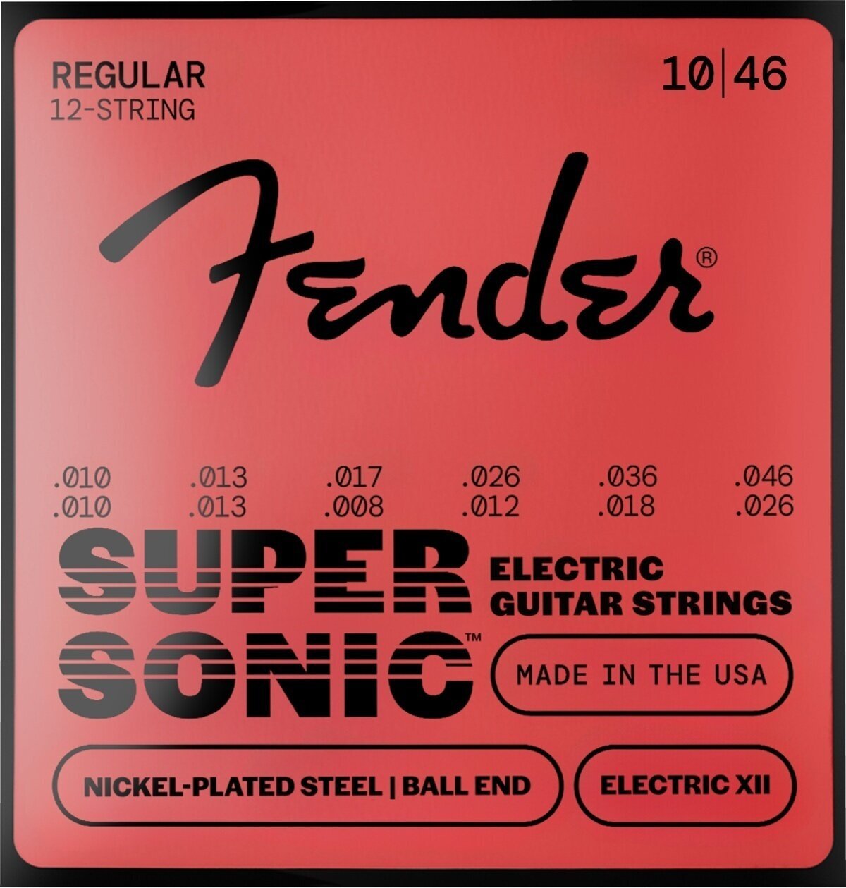 Struny pro elektrickou kytaru Fender Electric XII NPS 10-46 Struny pro elektrickou kytaru