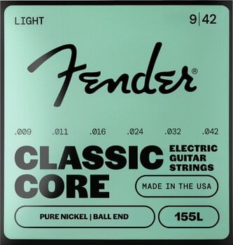 Struny pro elektrickou kytaru Fender Round Core Nickel 155L 9-42 Struny pro elektrickou kytaru - 1