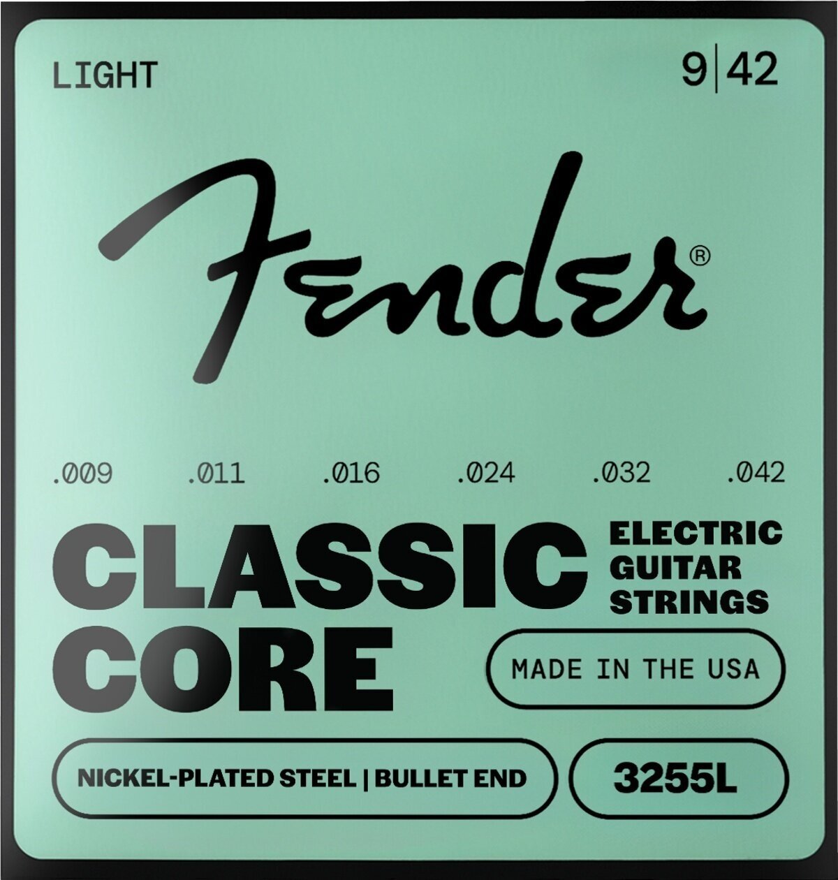 Struny pro elektrickou kytaru Fender Round Core NPS 3255L 9-42 Bullet Struny pro elektrickou kytaru