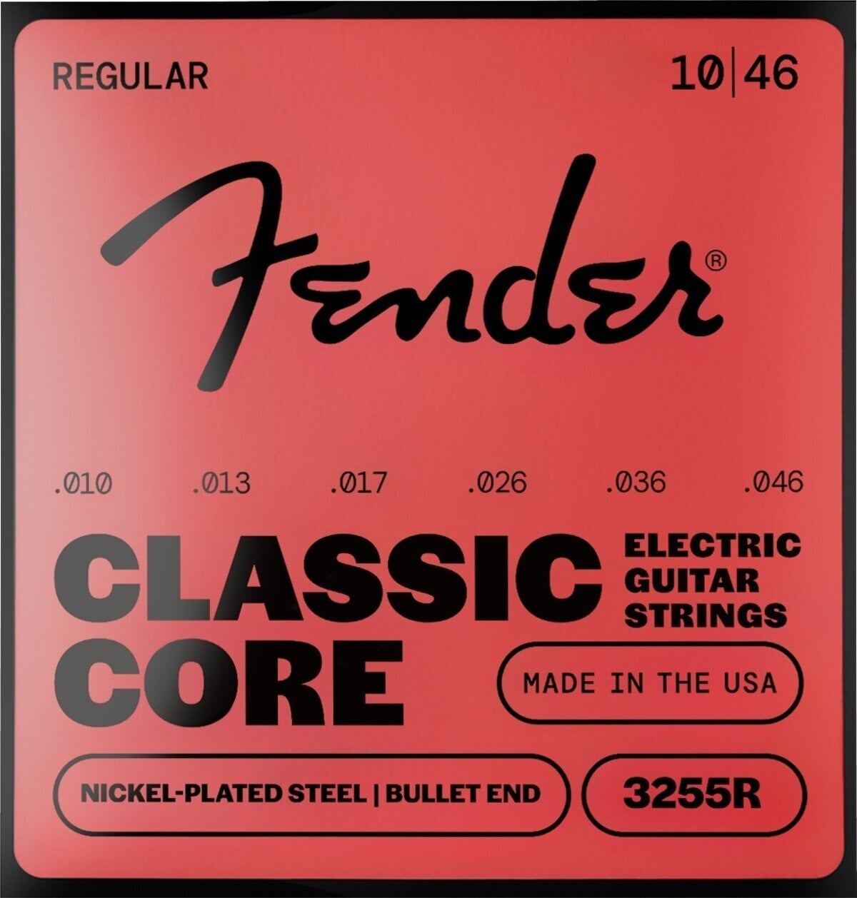 Snaren voor elektrische gitaar Fender Round Core NPS 3255R 10-46 Bullet Snaren voor elektrische gitaar