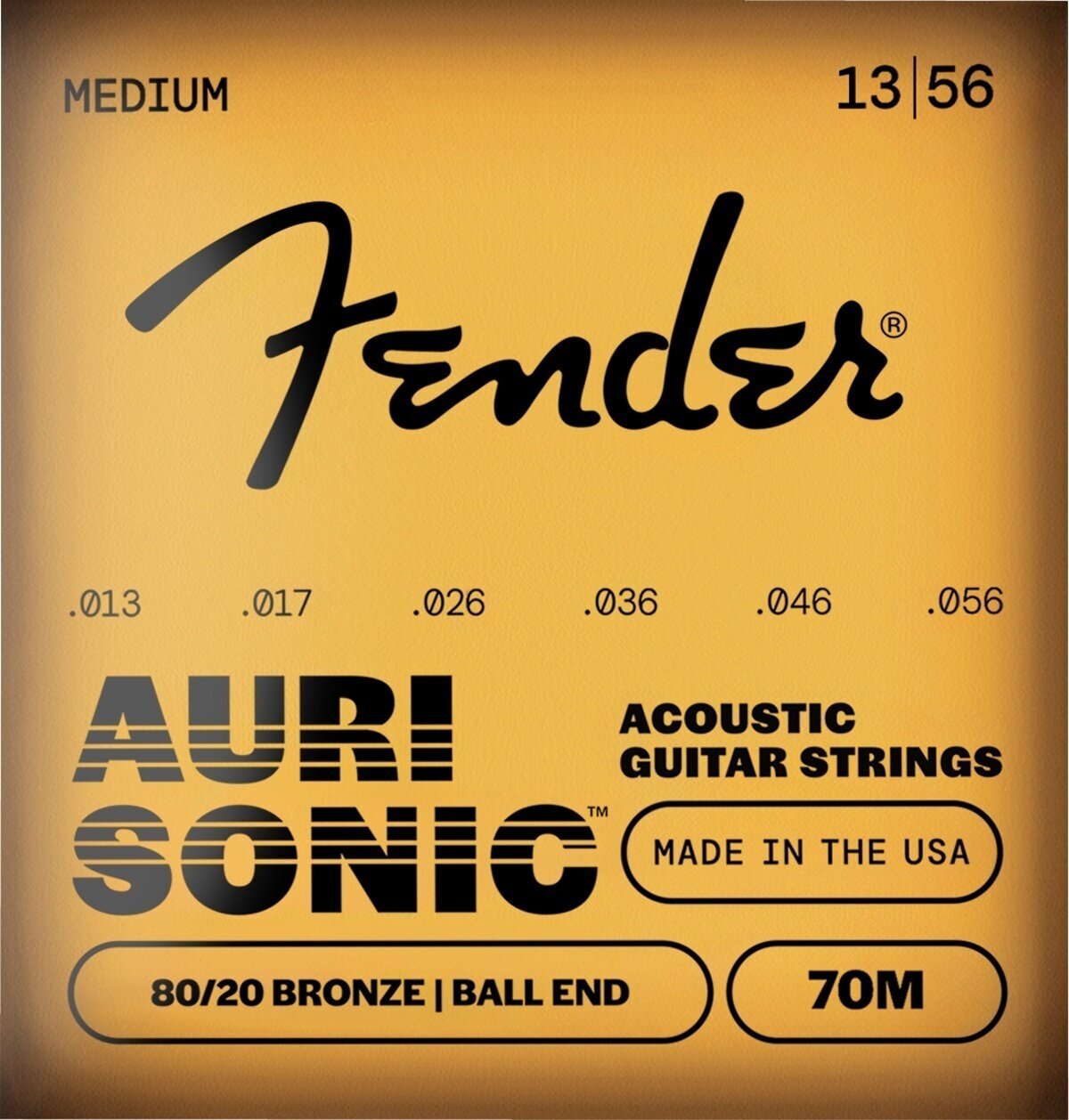 Saiten für Akustikgitarre Fender 80/20 Bronze 70M 13-56 Saiten für Akustikgitarre