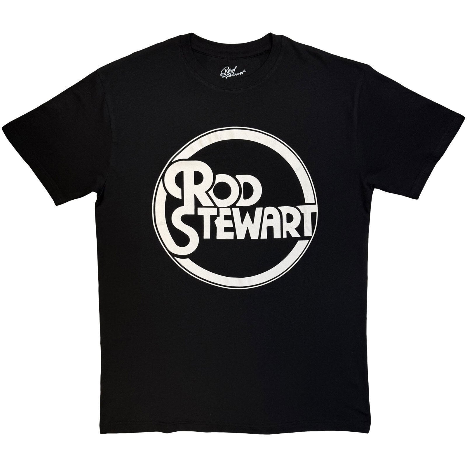 Marškinėliai Rod Stewart Circle Logo Mono Black 2XL Marškinėliai
