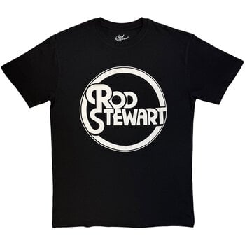 Marškinėliai Rod Stewart Circle Logo Mono Black 2XL Marškinėliai - 1
