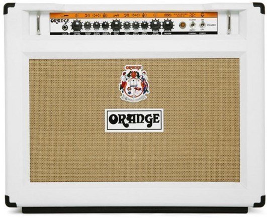 Combo à lampes Orange Rockerverb 50C MKII 212 Combo, Limited Edition White