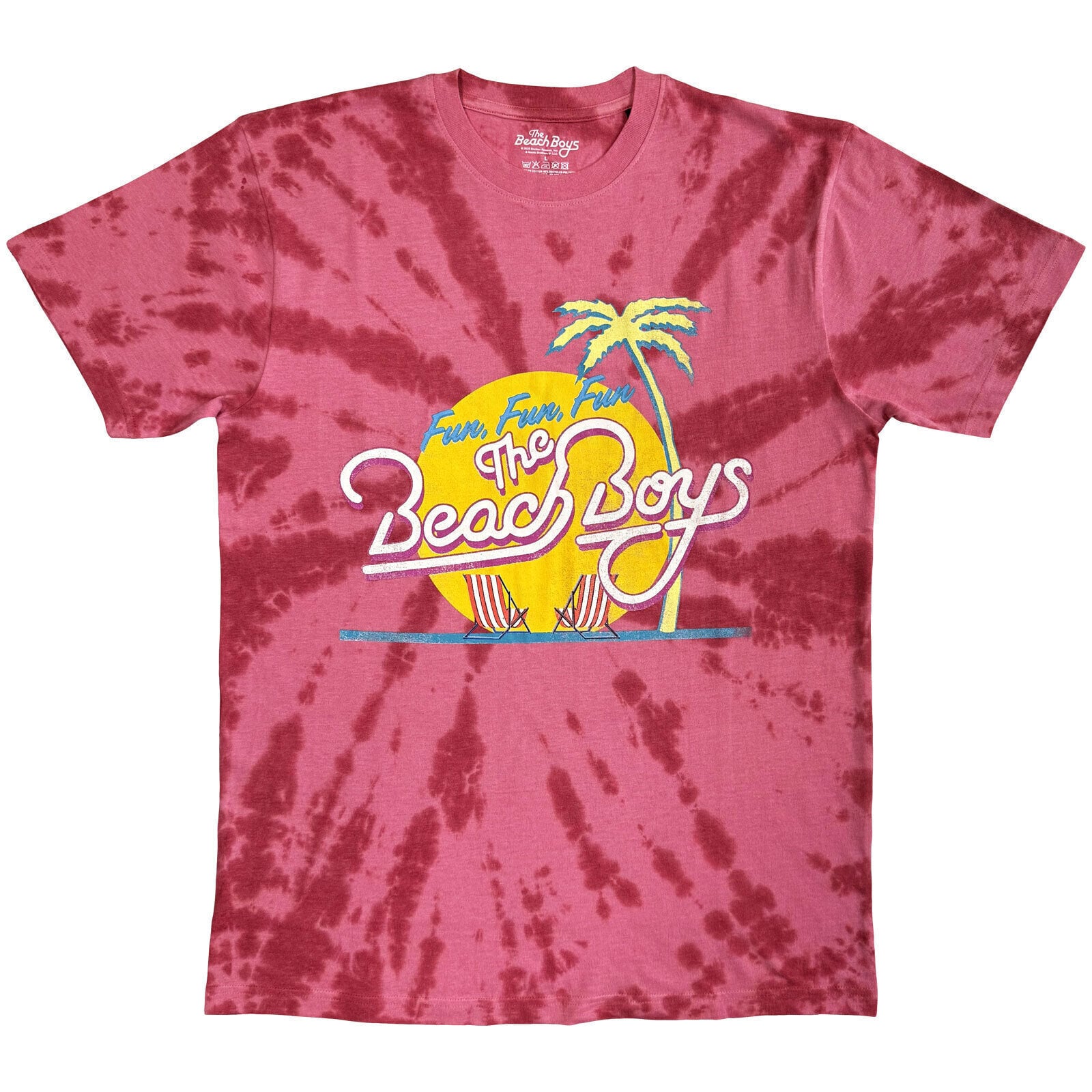 Marškinėliai The Beach Boys Fun, Fun, Fun (Wash Collection) Red L Marškinėliai