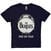 Paita The Beatles 1965 UK Tour Ringo Drum (Back Print) Navy Blue XL Paita