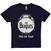T-Shirt The Beatles 1965 UK Tour Ringo Drum (Back Print) Navy Blue L T-Shirt