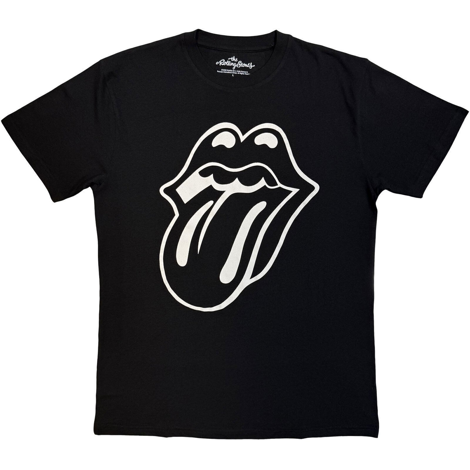 T-Shirt The Rolling Stones Classic Tongue Mono Black L T-Shirt