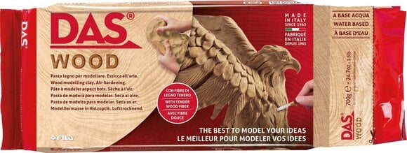 Argilla essiccabile all’aria DAS F348800 Argilla essiccabile all’aria Legna 700 g - 1
