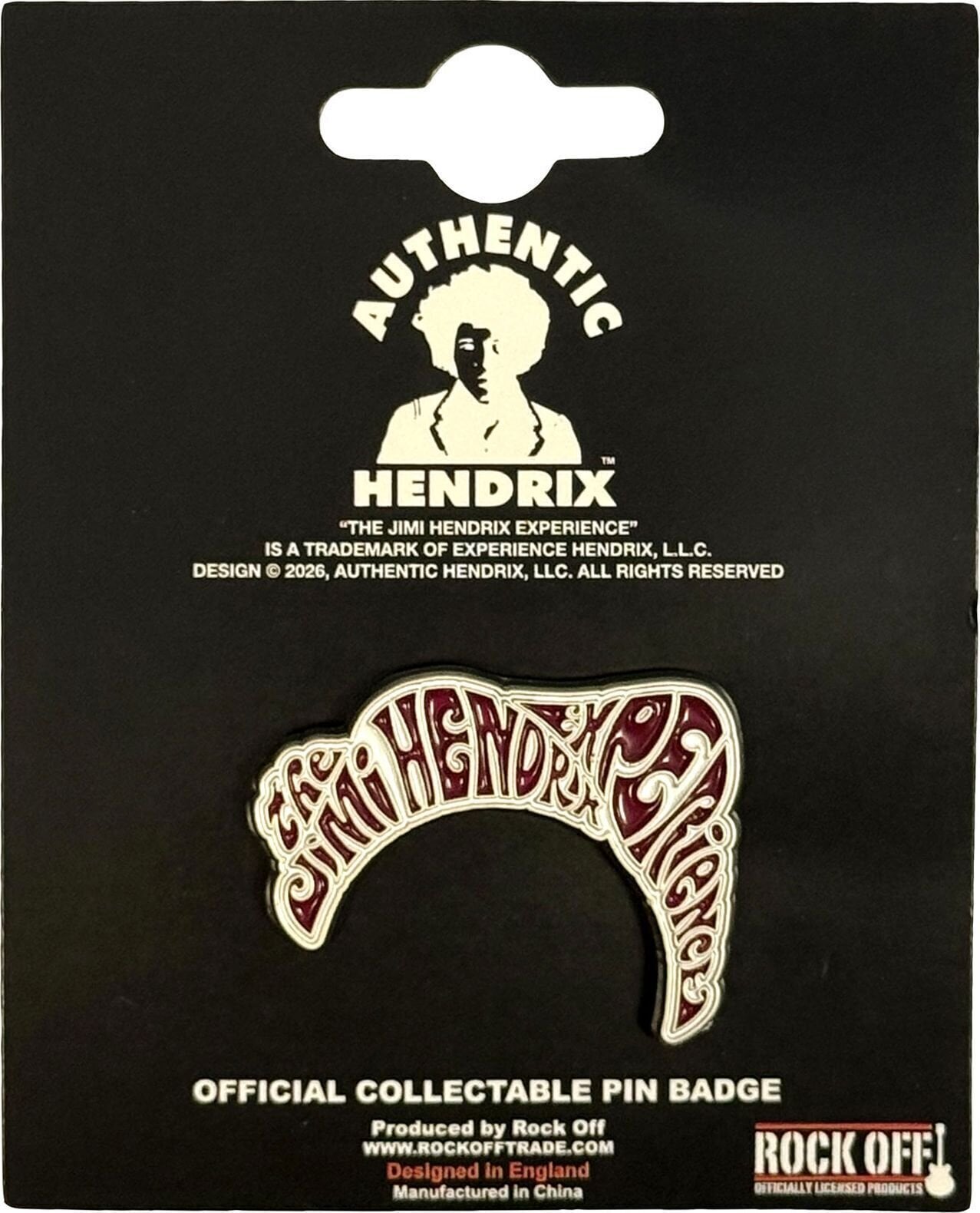 Antsiuvas / ženklelis Jimi Hendrix Swirl Logo Ženklelis