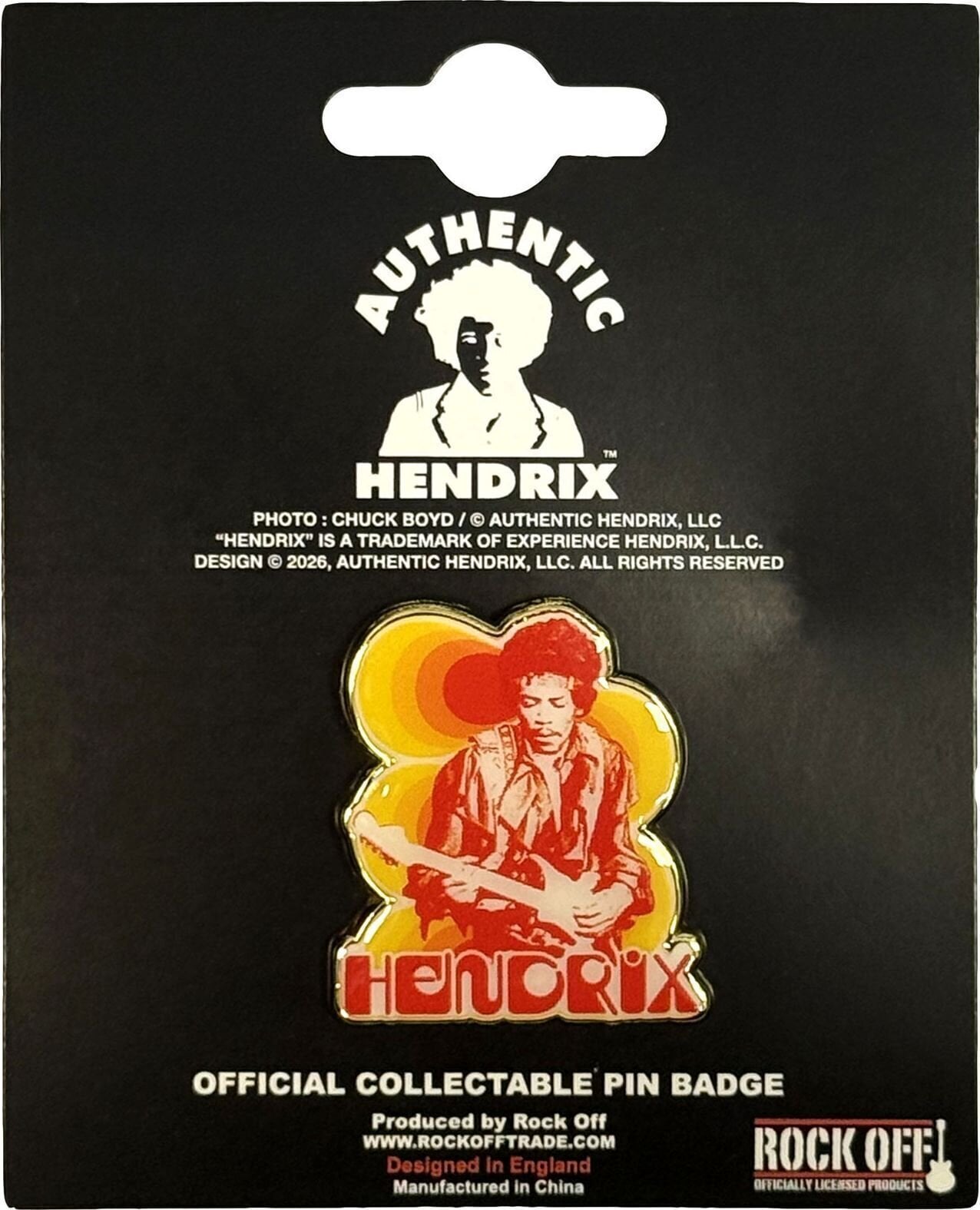 Antsiuvas / ženklelis Jimi Hendrix Jimi & Guitar Ženklelis