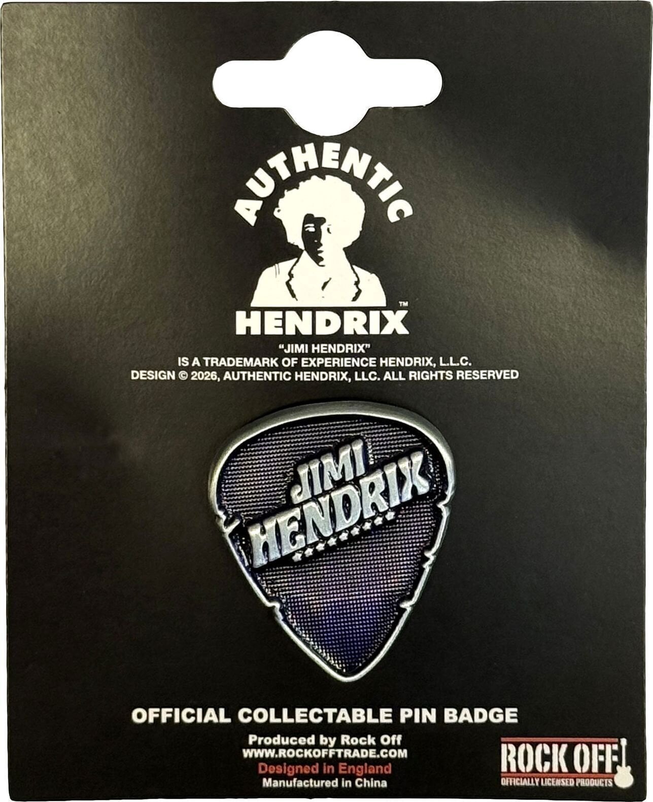 Antsiuvas / ženklelis Jimi Hendrix Plectrum Ženklelis