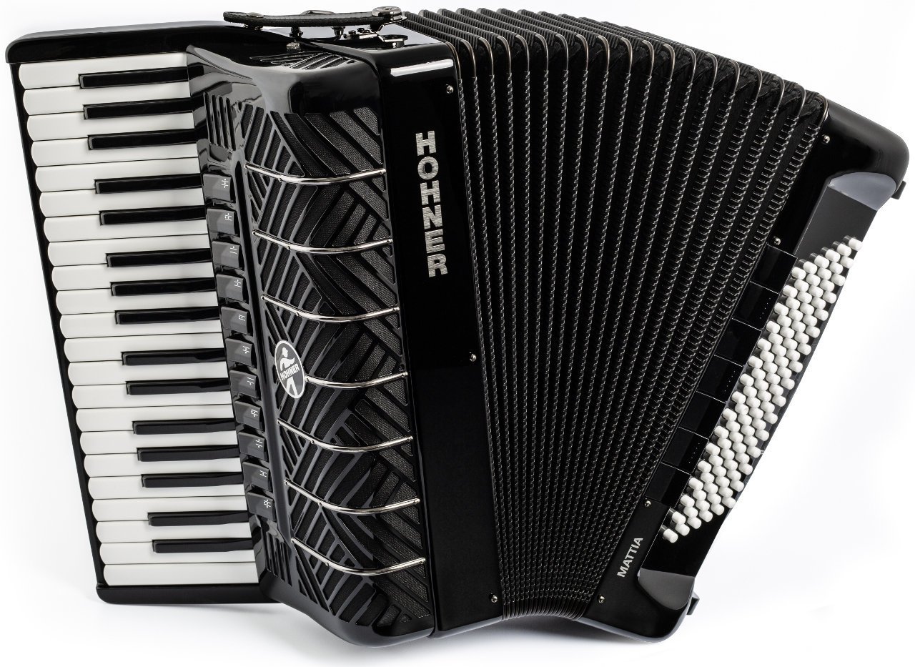 Piano accordion
 Hohner Mattia IV 96 Gun Gun Black/White Key Piano accordion
