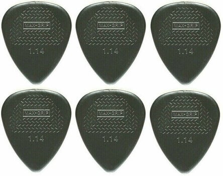 Перце за китара Dunlop 449R 1.14 Max Grip Standard 6 Перце за китара - 1