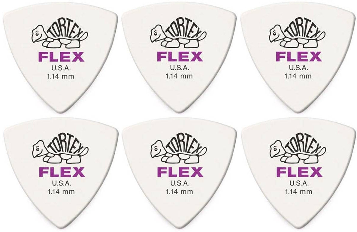 Перце за китара Dunlop 456R 1.14 Tortex Flex Triangle 6 Перце за китара