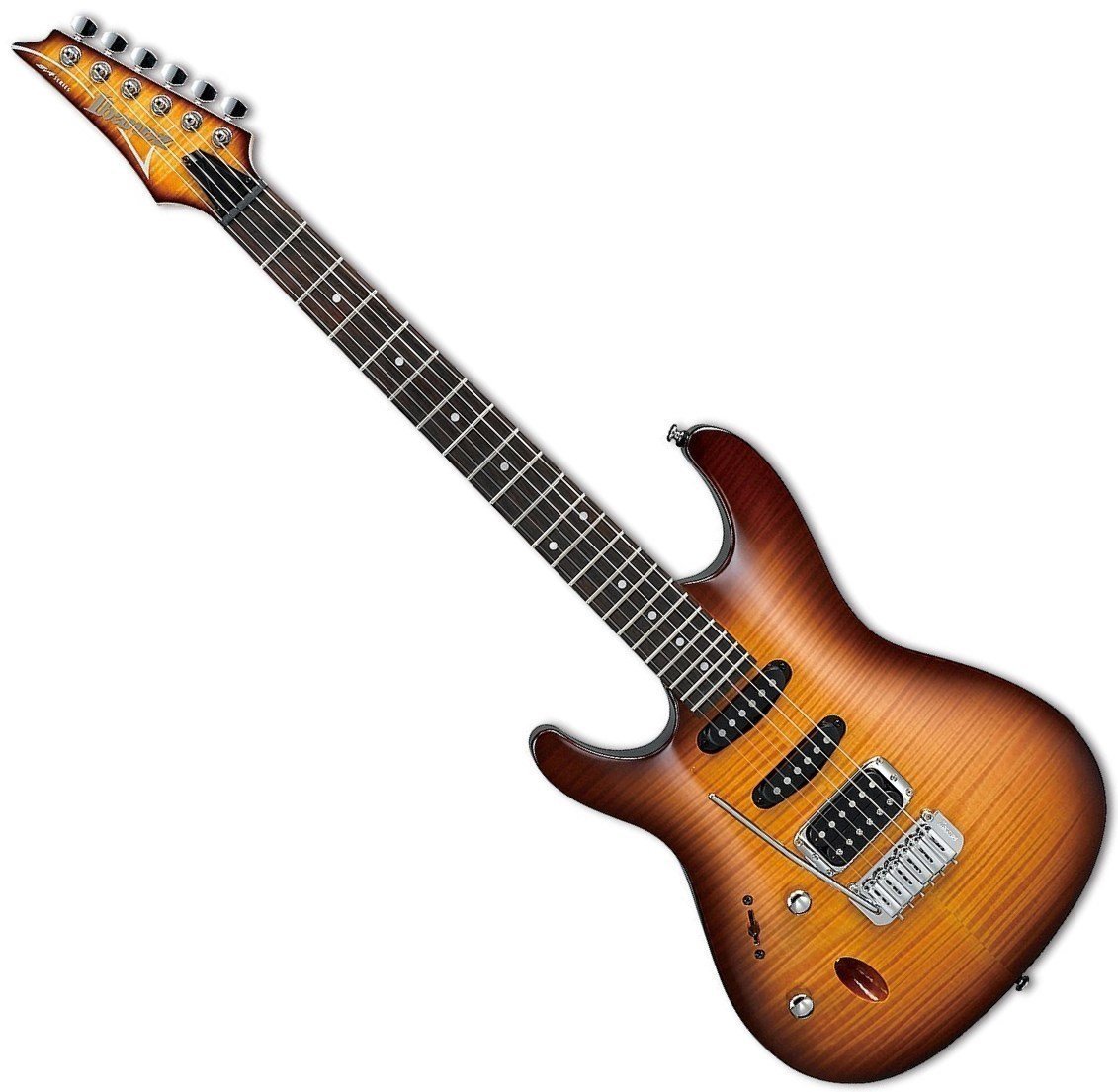 Guitare électrique pour gauchers Ibanez SA160FML Brown Burst