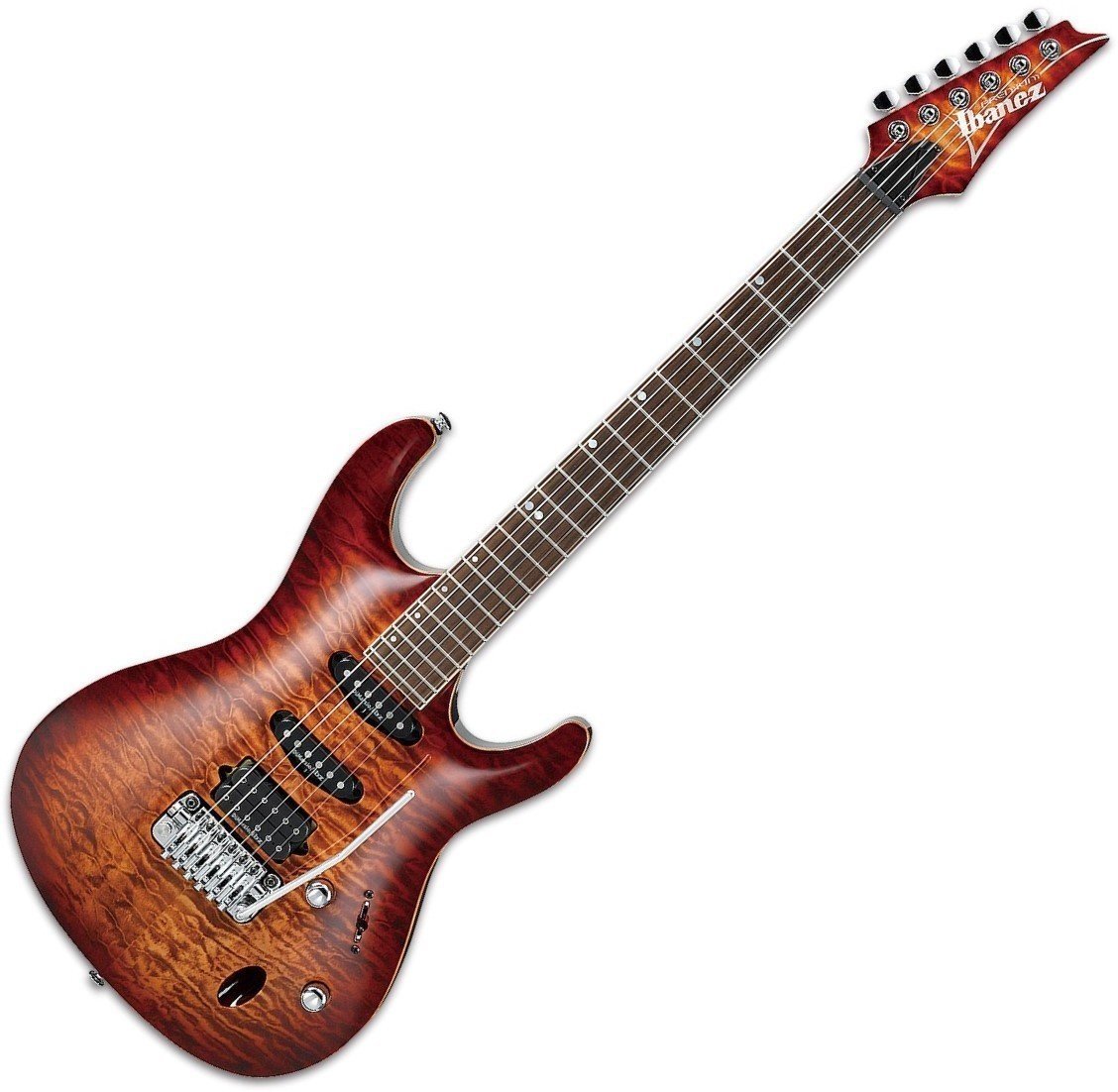 Elektrische gitaar Ibanez SA960QM Brown Topaz Burst
