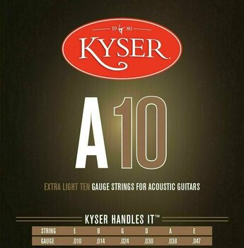 Struny pro akustickou kytaru Kyser USA Extra Light A10 - 1