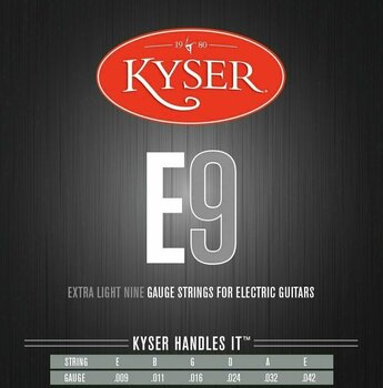 Snaren voor elektrische gitaar Kyser USA Extra Light E9 - 1