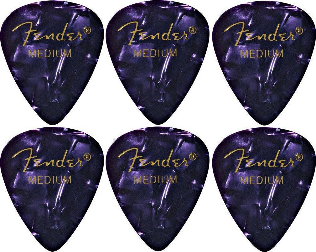 Médiators Fender 351 Shape Premium Pick Medium Purple Moto 6 Pack