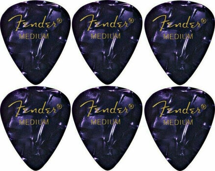 Púa Fender 351 Shape Premium Pick Medium Purple Moto 6 Pack SET - 1