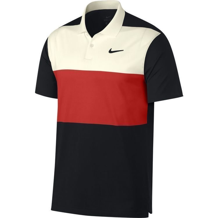 Polo majice Nike Dri-FIT Vapor Colourblock Mens Polo Sail/Habanero Red XL