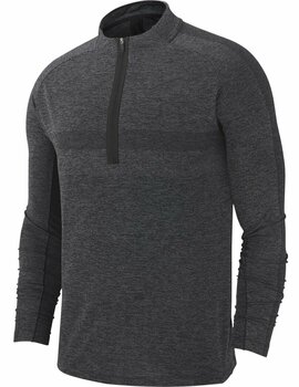 Felpa con cappuccio/Maglione Nike Dry Knit Statement 1/2 Zip Mens Sweater Black/Dark Grey S - 1
