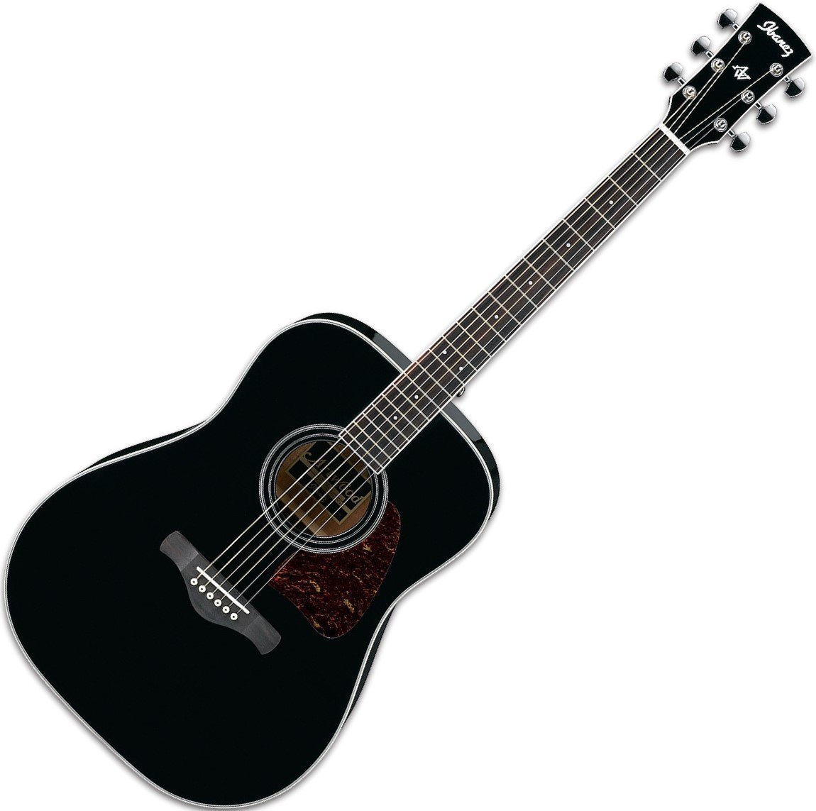 Guitare acoustique Ibanez AW70 Artwood Dreadnought Black High Gloss