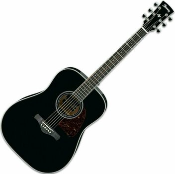 Guitare acoustique Ibanez AW70 Artwood Dreadnought Black High Gloss - 1