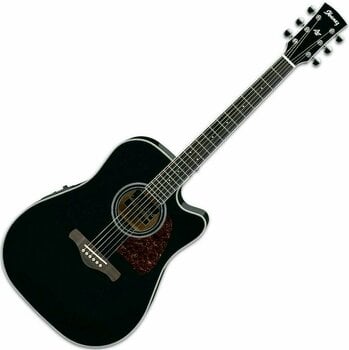 Guitare acoustique Ibanez AW70ECE Artwood Dreadnought Black High Gloss - 1