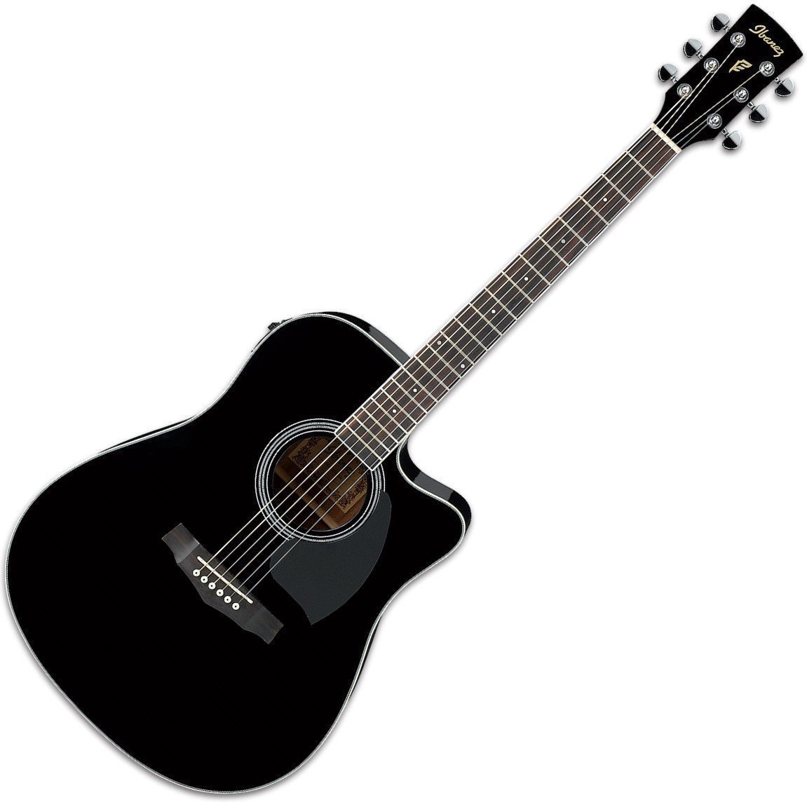 Elektroakusztikus gitár Ibanez PF15ECE-BK Fekete