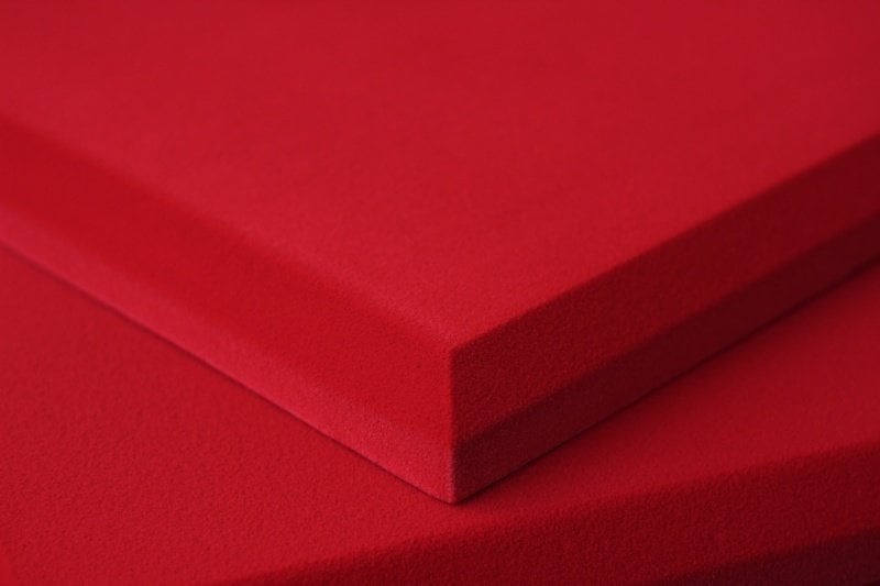 Absorbent foam panel Alfacoustic Colored Tiles Fire Retardant - Red